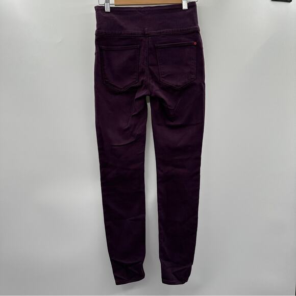 Spanx Alexia Burgundy Red Purple High Rise Side Zip Skinny Jeans Size S - Picture 4 of 10